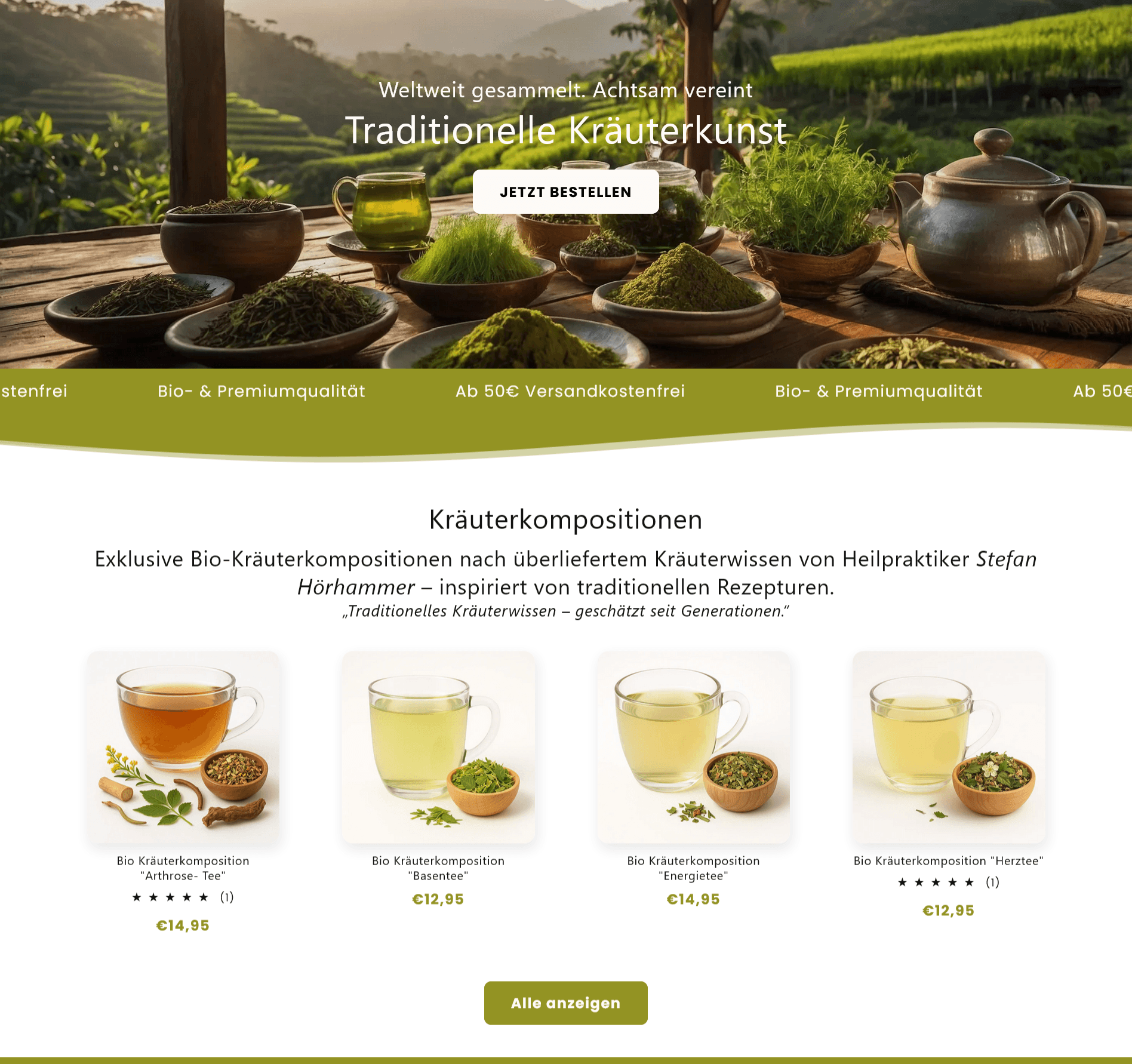 Naturheiltee website